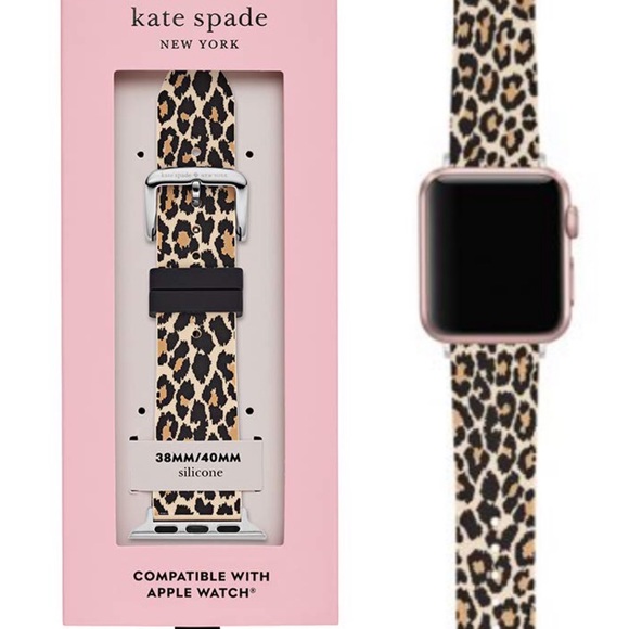 kate spade Accessories - Kate Spade Leopard Print Apple Watch band 38/40mm NWT
